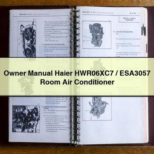 Air Conditioners Haier Owner Hwr06xc7 / ESA3057 Room Conditioner Owner's Manual PDF