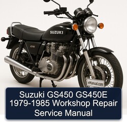 1979-1985 Suzuki GS Series GS450 GS450E Service Repair Workshop Manual PDF
