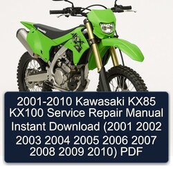 2001-2010 Kawasaki KX Series KX85 KX100 Service Repair Workshop Manual PDF