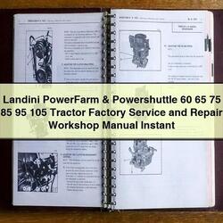 Landini Powerfarm Powershuttle 60 65 75 85 95 105 Tractor Service Repair Workshop Manual PDF