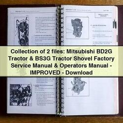 Mitsubishi BD2G Tractor BS3G Shovel Operators Operator's Manual PDF