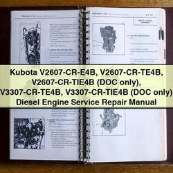 Kubota V2607-CR V3307-CR Diesel Engine Service Repair Workshop Manual PDF