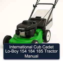 International Cub Cadet LO-BOY 154 184 185 Tractor Service Repair Workshop Manual PDF