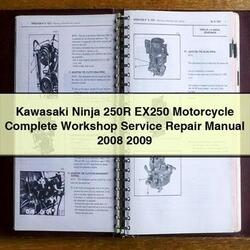2008-2009 Kawasaki Ninja 250R EX250 Motorcycle Service Repair Workshop Manual PDF