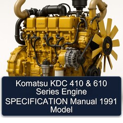 1991 Komatsu KDC 410 610 Series Engine Model SPECIFICATION Service Repair Workshop Manual PDF