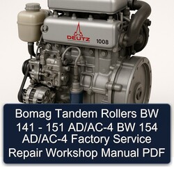 Perkins AC Bomag Tandem Rollers BW 141 - 151 Ad/-4 154 Service Repair Workshop Manual PDF