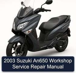 2003 Suzuki Burgman Series AN650 Service Repair Workshop Manual PDF