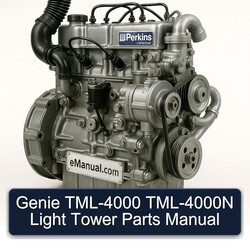 Perkins 100 Series Genie TML-4000 TML-4000N Light Tower Parts Catalog PDF