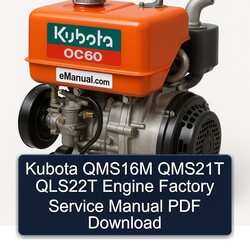 Kubota QMS16M QMS21T QLS22T Engine Service Repair Workshop Manual PDF