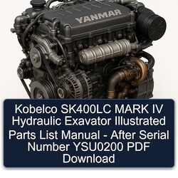 Yanmar 2 V Series Kobelco SK400LC Mark IV Hydraulic Exavator Illustrated - After Serial Number YSU0200 Parts Catalog PDF