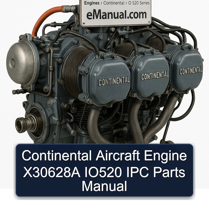 Continental O 520 Series Aircraft Engine X30628A IO520 IPC Parts Catalog PDF
