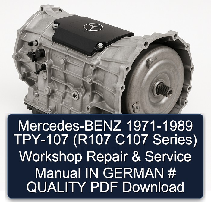 1971-1989 Mercedes Benz - TPY-107 (r107 C107 Series) German Service Repair Workshop Manual PDF