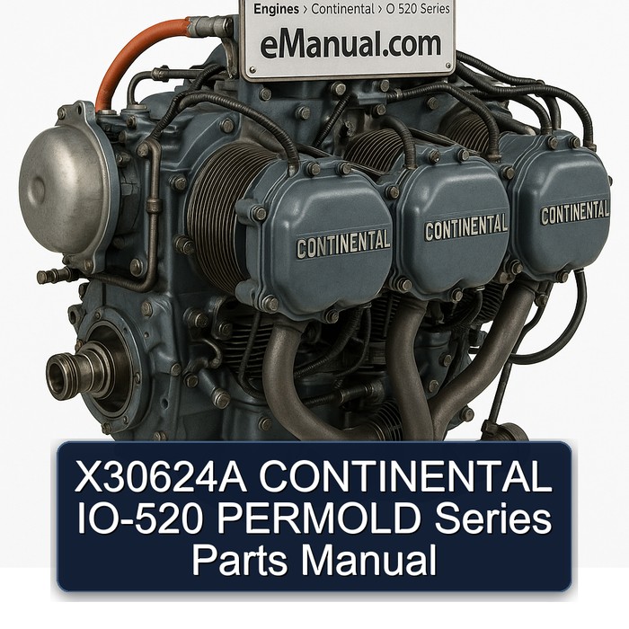Continental O 520 Series X30624A IO-520 Permold Parts Catalog PDF