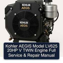 Kohler Aegis Series Model LV625 20HP V Twin Engine Service Repair Workshop Manual PDF