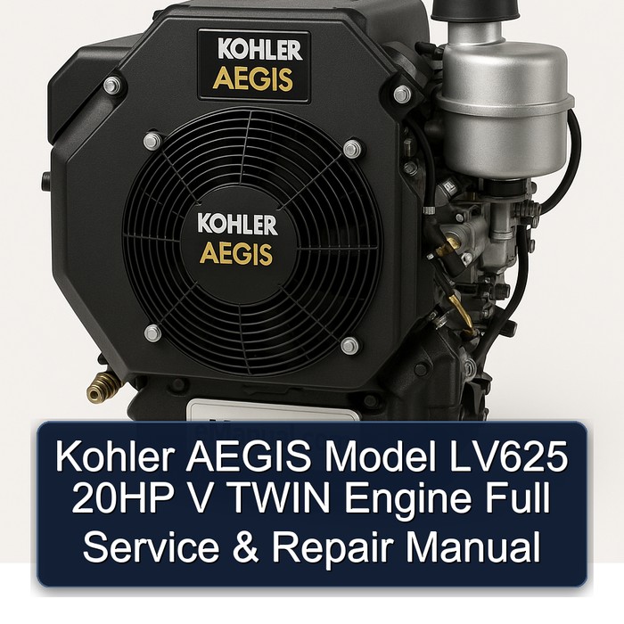 Kohler Aegis Series Model LV625 20HP V Twin Engine Service Repair Workshop Manual PDF