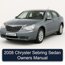 2008 Chrysler Sebring Sedan Owners Manual 