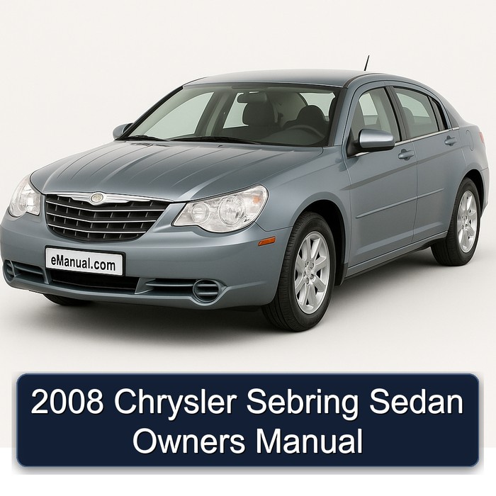 2008 Chrysler Sebring Sedan Owners Owner's Manual PDF