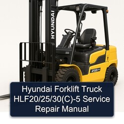 Hyundai Forklift Truck Hlf20/25/30(c)-5 Service Repair Workshop Manual PDF