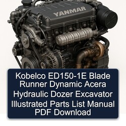 Kobelco ED150-1E Blade Runner Dynamic Acera Hydraulic Dozer Excavator Illustrated Parts Catalog PDF
