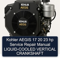 Kohler Aegis Series 17 20 23 Hp Liquid-cooled Vertical Crankshaft Service Repair Workshop Manual PDF