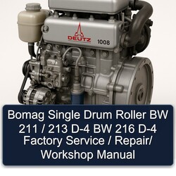 Deutz 1008 Bomag Single Drum Roller BW 211 / 213 D-4 216 Service Repair Workshop Manual PDF