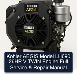 Kohler Aegis Series Model LH690 26HP V Twin Engine Service Repair Workshop Manual PDF