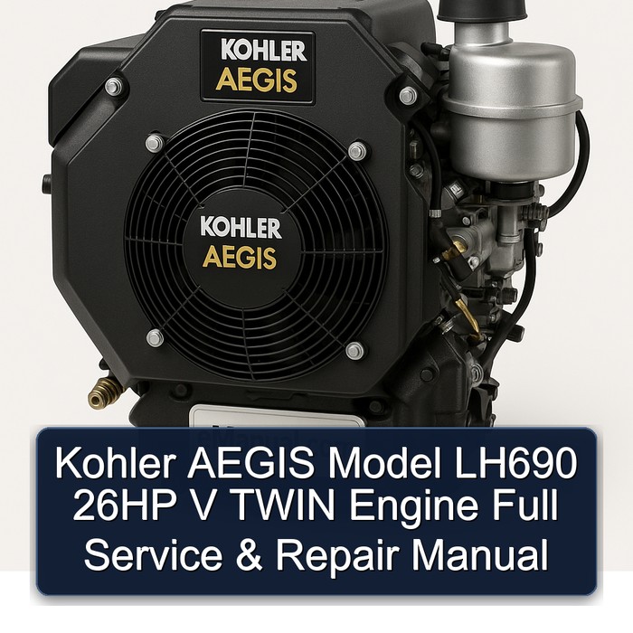 Kohler Aegis Series Model LH690 26HP V Twin Engine Service Repair Workshop Manual PDF
