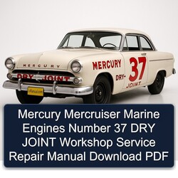 Mercury Mercruiser Marine Engines Number 37 DRY Joint Service Repair Workshop Manual PDF
