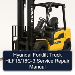 Hyundai Forklift Truck Hlf15/18c-3 Service Repair Workshop Manual PDF