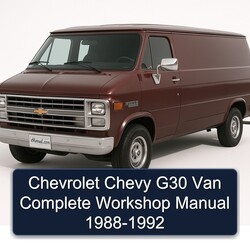 1988-1992 Chevrolet Chevy G30 Van Service Repair Workshop Manual PDF