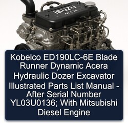 Kobelco ED190LC-6E / ED190 LC-6E Blade Runner Dynamic Acera - Ersatzteilliste (mit Mitsubishi Dieselmotor)
