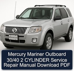 Mercury Mariner Outboard 30/40 2 Cylinder Service Repair Workshop Manual PDF
