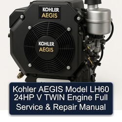 Kohler Aegis Series Model LH60 24HP V Twin Engine Service Repair Workshop Manual PDF