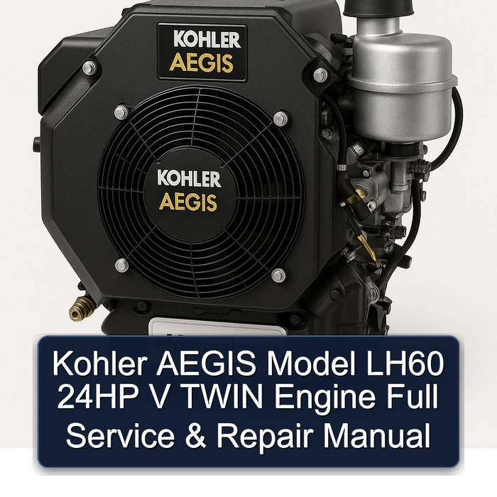 Kohler Aegis Series Model LH60 24HP V Twin Engine Service Repair Workshop Manual PDF