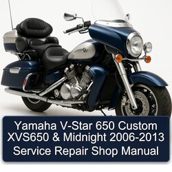 2006-2013 Yamaha Royal Star Venture V-STAR 650 Custom XVS650 Midnight - Shop Service Repair Workshop Manual PDF