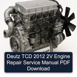 2012 Deutz TCD 2V Engine Service Repair Workshop Manual PDF