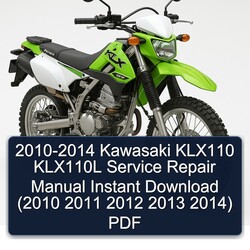 2010-2014 Kawasaki KLX Series KLX110 KLX110L Service Repair Workshop Manual PDF