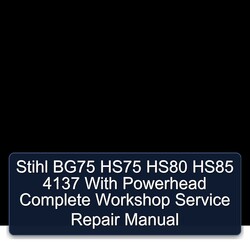 Stihl BG75 HS75 HS80 HS85 4137 Powerhead Service Repair Workshop Manual PDF