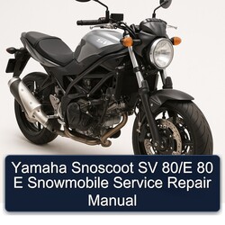 Yamaha Snoscoot SV 80/e 80 E Snowmobile Service Repair Workshop Manual PDF