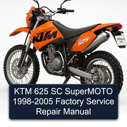 1998-2005 KTM 625 SC Supermoto Service Repair Workshop Manual PDF