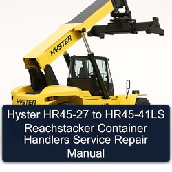 Hyster HR45-27 HR45-41LS Reachstacker Container Handlers Service Repair Workshop Manual PDF