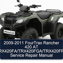 2009-2011 Fourtrax Rancher 420 AT Trx420fa/trx420fga/trx420fpa Service Repair Workshop Manual PDF