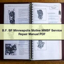 B.f. BF Minneapolis Moline Mmbf Service Repair Workshop Manual PDF