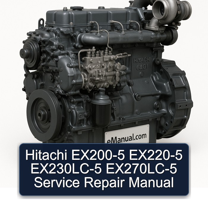 Hitachi 6bg1 EX200-5 EX220-5 Ex230lc-5 Ex270lc-5 Service Repair Workshop Manual PDF