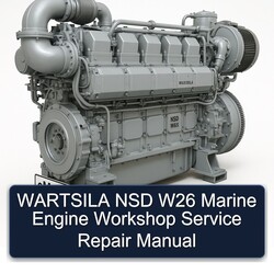 Wartsila NSD W26 Marine Engine Service Repair Workshop Manual PDF