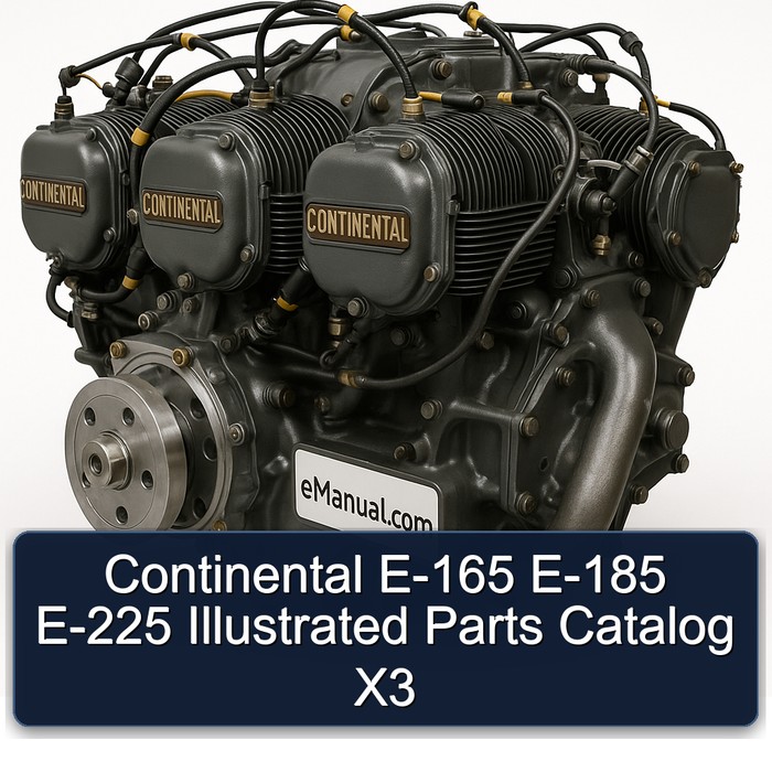 Continental O 470 Series E-165 E-185 E-225 Illustrated X3 Parts Catalog PDF