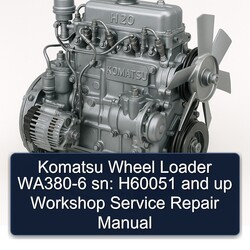 Komatsu Wheel Loader WA380-6 Sn: H60051 Up Service Repair Workshop Manual PDF