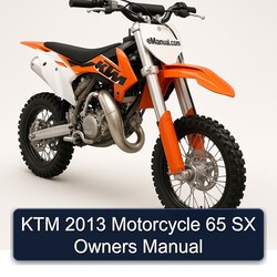 2013 KTM 65 Motorcycle SX Owners Owner's Manual PDF