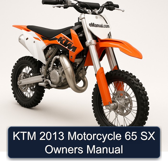 2013 KTM 65 Motorcycle SX Owners Owner's Manual PDF
