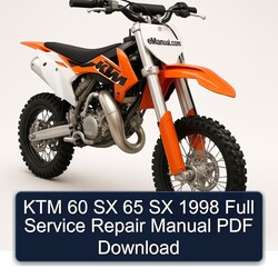 1998 KTM 60 SX 65 Service Repair Workshop Manual PDF